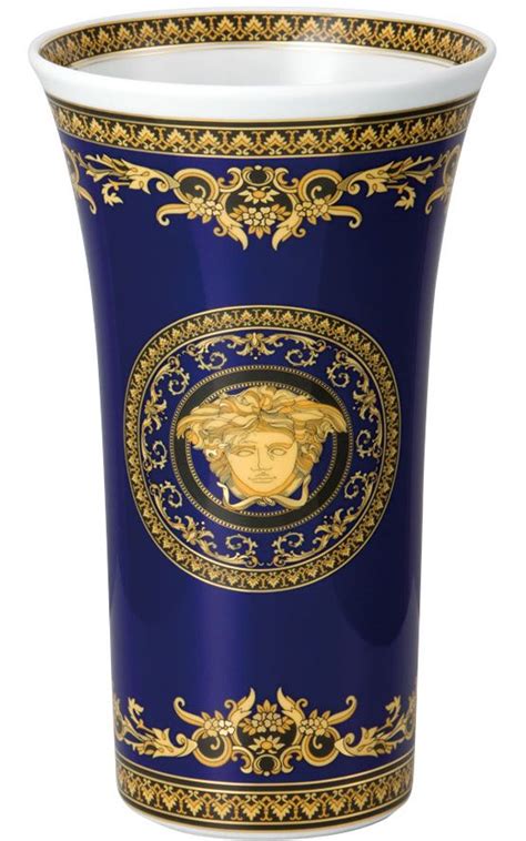 versace vase blau|versace rosenthal plate.